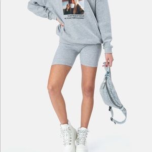 ADIKA gray biker shorts